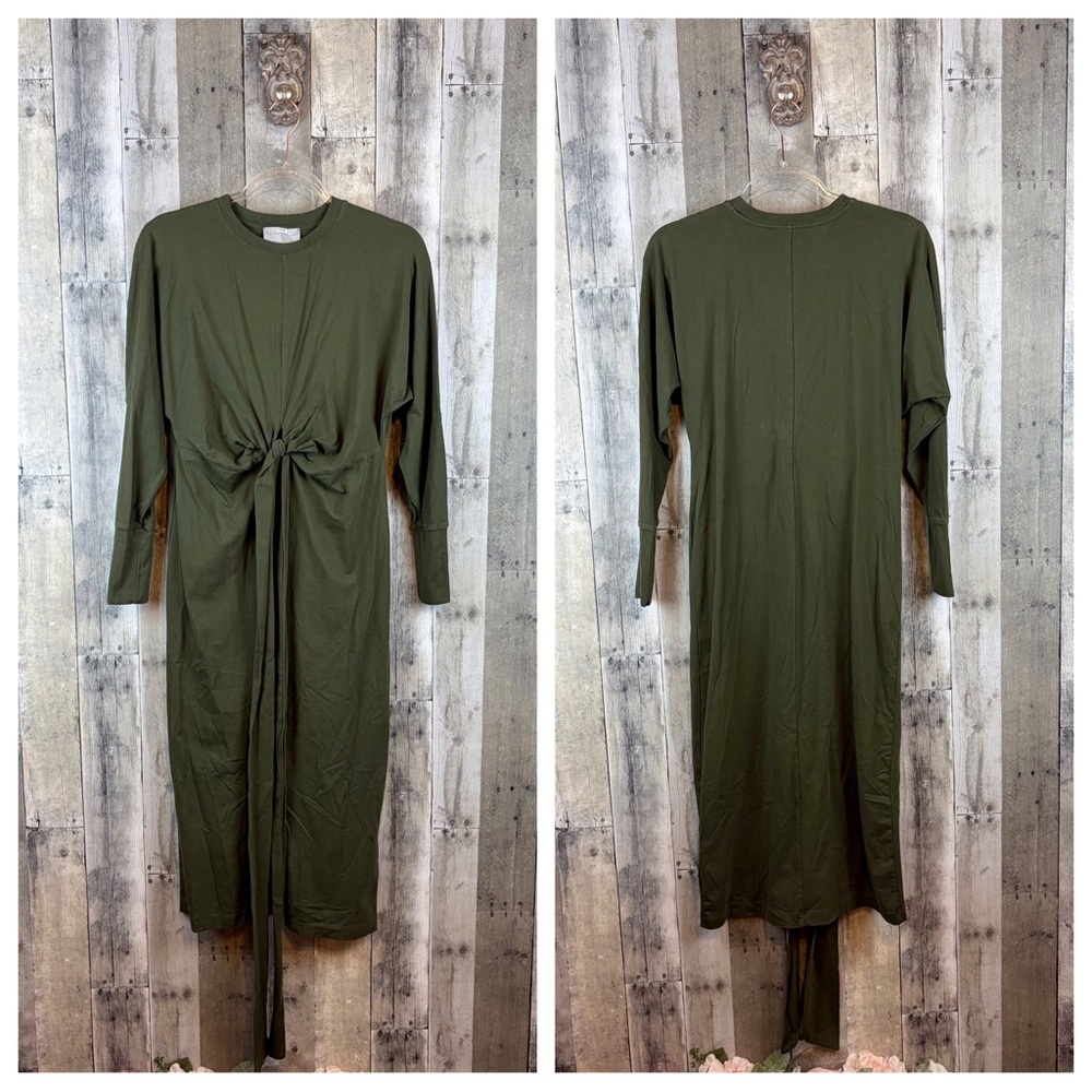 Modern Citizen Wei Tie Front Dress in Olive Green Size XS. - Picture 10 of 15